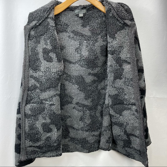 Barefoot Dreams Cozy Chic* Men's Grey Carbon Multi Camo Zip Up Hoodie New Medium - Picture 5 of 8